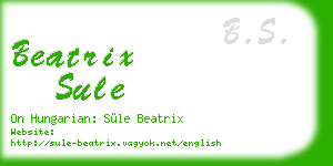 beatrix sule business card