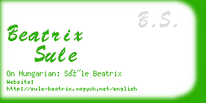 beatrix sule business card